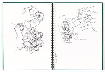 WILLIAM HAMILTON (1939-2016) (THE NEW YORKER) Cartoonists sketch book.